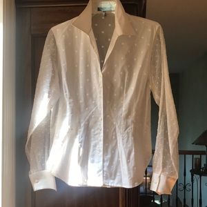 Crisp white on white shirt